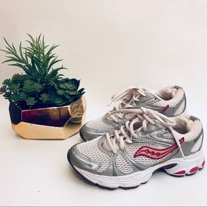 Saucony White and Pink Athletic Shoes